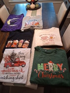 6 Seasonal Tops. Xl Or Xxl . All Fit Like An XL.